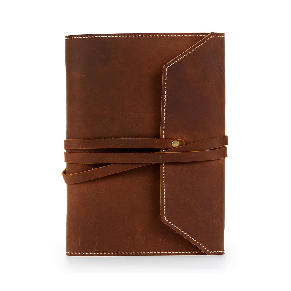 A8 Mini Genuine Leather Hand Book Portable Pocket Journal for Office Business Planner Memo-Notebook Miniaturized Portable коричневый