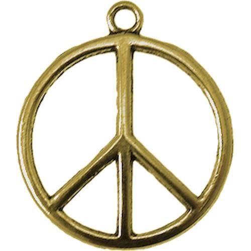 Breloque métal - Grand peace and Love - Bronze - MegaCrea