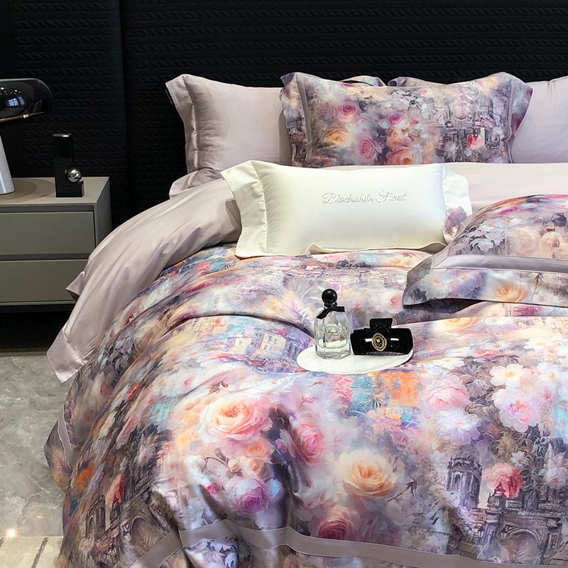 Svetanya Digital Print Bedding Set Egyptian Cotton Bed Linens Sheet Pillowcase Duvet Cover Set Underwear