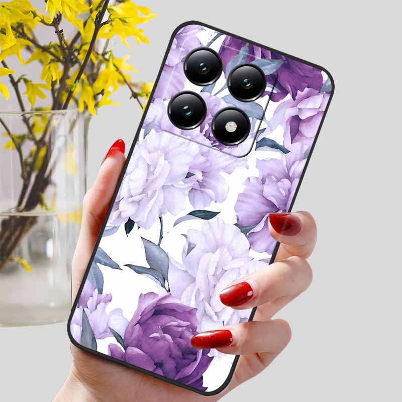For Xiaomi 14T / 14T Pro Case Fashion Black TPU Marble Painted Cover for Xiaomi 14T Pro Shockproof Shell Capa Silicon Bag 6.67''
