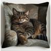 1/4Pcs Sofa Tabby Cat Skin-Friendly Pillowcases Romantic, Colorful Fascinating-Themed Pillow Cover Square Cushion Case 45X45Cm