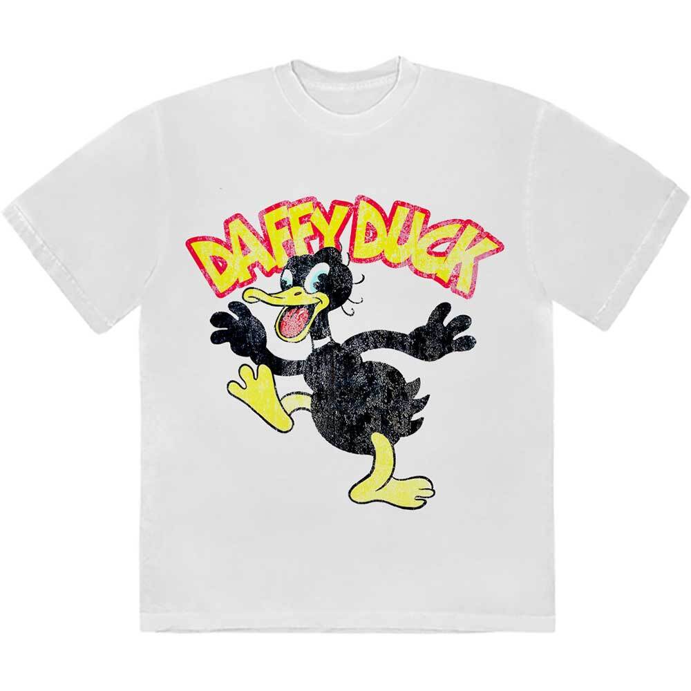 Looney Tunes Daffy Duck T-Shirt White New Unisex T-Shirt L