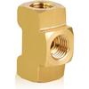 MuHize Raccordo a T per Tubo Freno 4 Pezzi - Tubo da 3/16" x 3/8"-24 UNF | Connettore a T in Ottone SAE/DOT per Sistemi a Doppio Svaso | Raccordo a 3 Vie a Prova di Perdita per