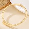 European-American Geometric Metal Glossy Spring Choker Bracelet - Women's Punk Minimalist Necklace