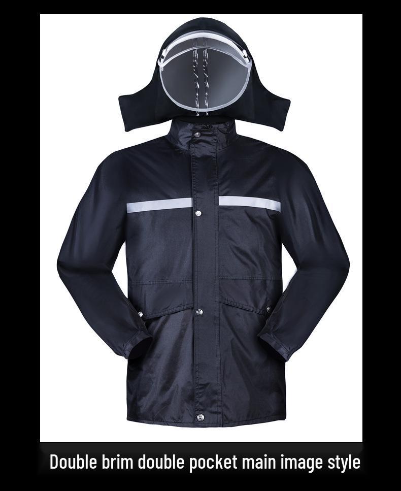 Full Body Rainproof Reflective Raincoat and Pants Set for Motorcycling and Construction