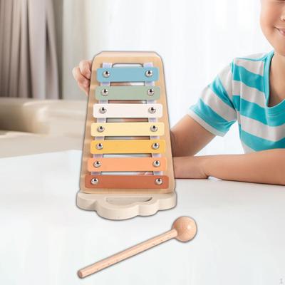 Xylophone Toy Educational Music Pounding Portable Wooden Instruments Baby Rhythm