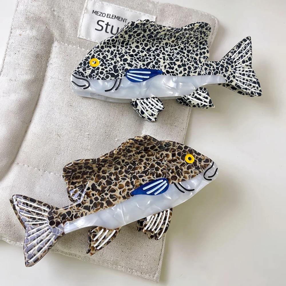 Acetic Acid Acetate Fish Hair Claw Sweet Animal Hair Clip Fashion Sperm Whale Shark Clip  Friends