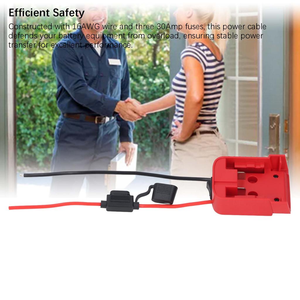 18V Akku-Adapter und DC-Stromkabel mit 3x30A Sicherungsklemmen für Mini