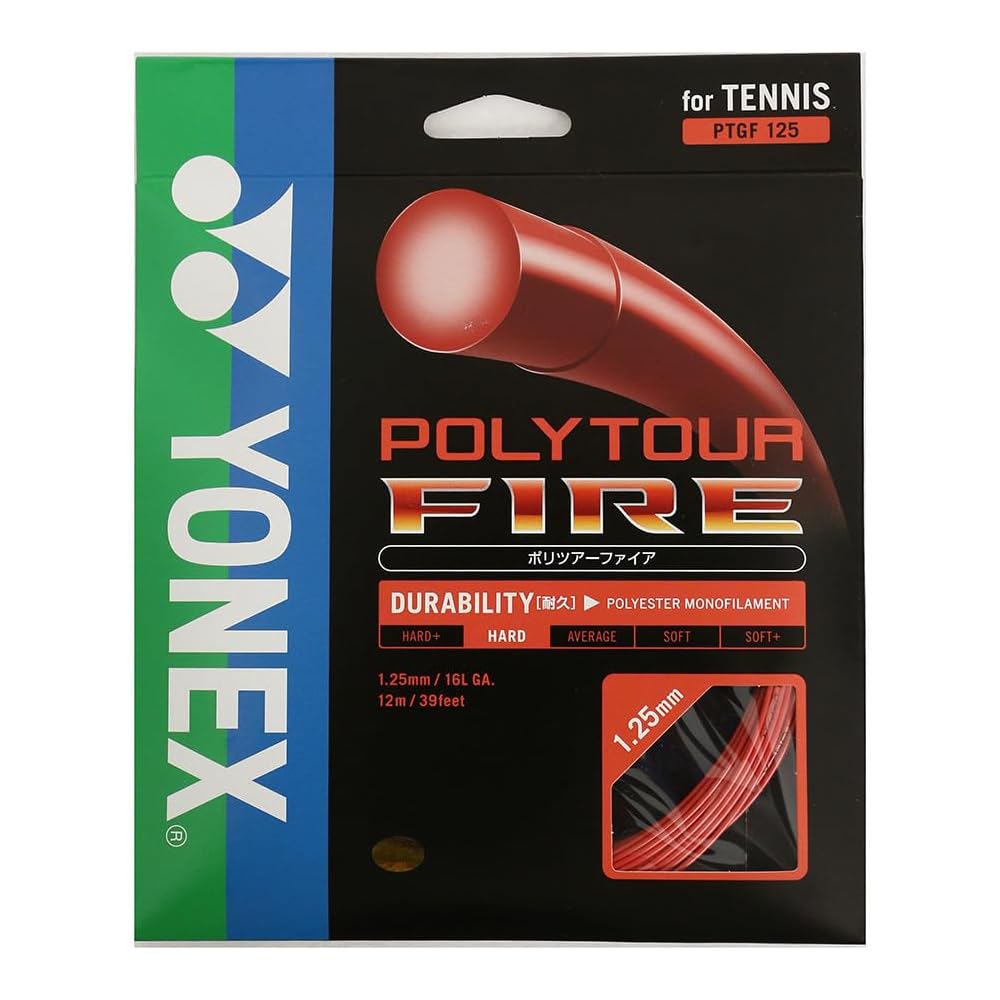YONEX Poly Tour Fire 125 Tennis Strings 1.25mm Red