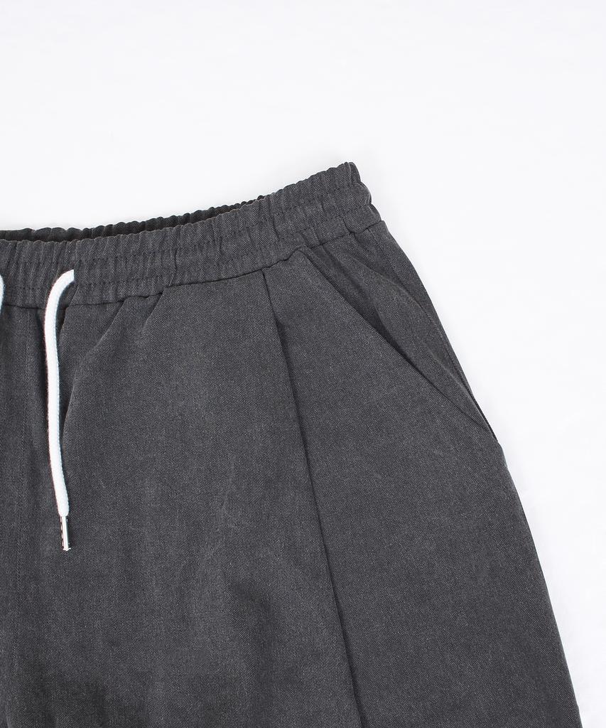CAMEL WORK Wide Cotton Parachute Pants (Pigment Charcoal)
