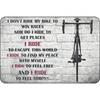 Inspirational Cycling Metal Plaque, Vintage "Cycling for Escape & Peace" Decor, Home Art Accent for Cyclist & Mindfulness Fans
