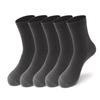 5 paires/lot hommes chaussettes en Fiber de bambou nouvelles chaussettes d'affaires classiques été hiver décontracté homme robe chaussette grande taille Eur38-48