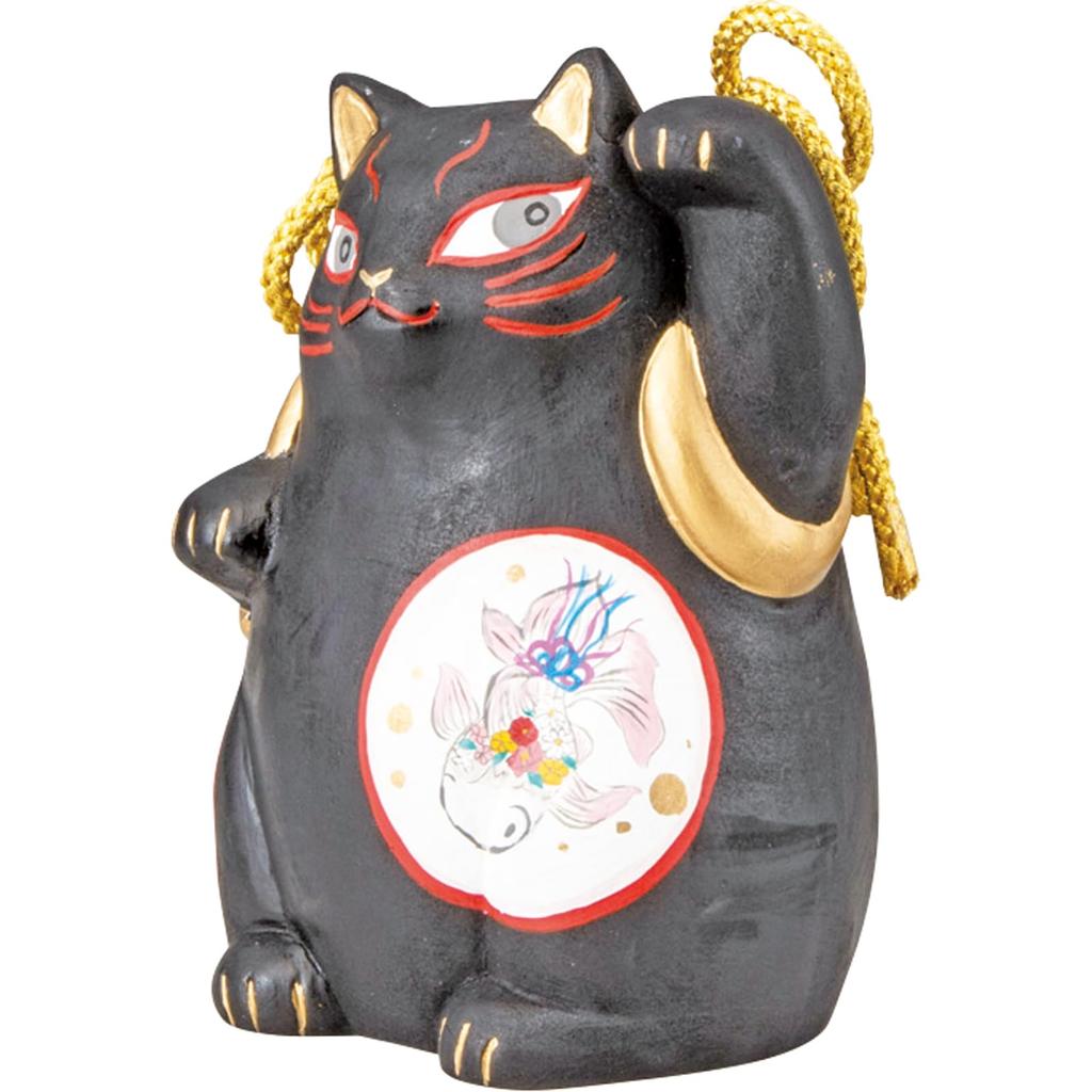 Cute New Piggy 9 X Japanese Cat Made In "Kabuki Cat" Maneki-neko Bank, Approx. 12cm, Gift, Concierge, Merchandise, Black, Japan, San4578-2