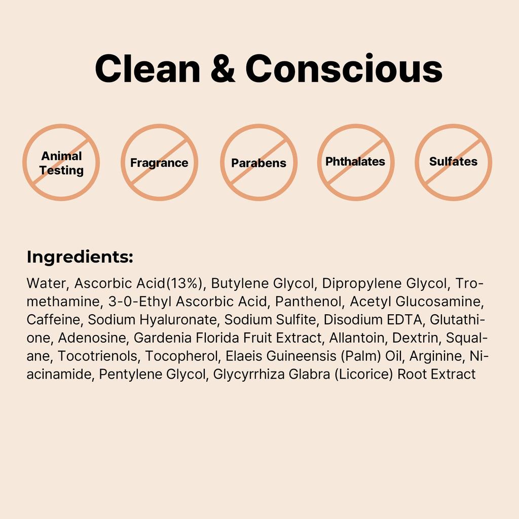 COSRX Vitamin C13 Serum Vitamin C13 Serum 20ml Vitamin C Lotion Vitamin E Hyaluronic Acid Hydration Pure Vitamin C Real Vitamin C Sensitive Skin Human