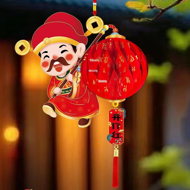 2026 Year of the Horse New Year Good Luck Red Lantern Hanging Ornaments
