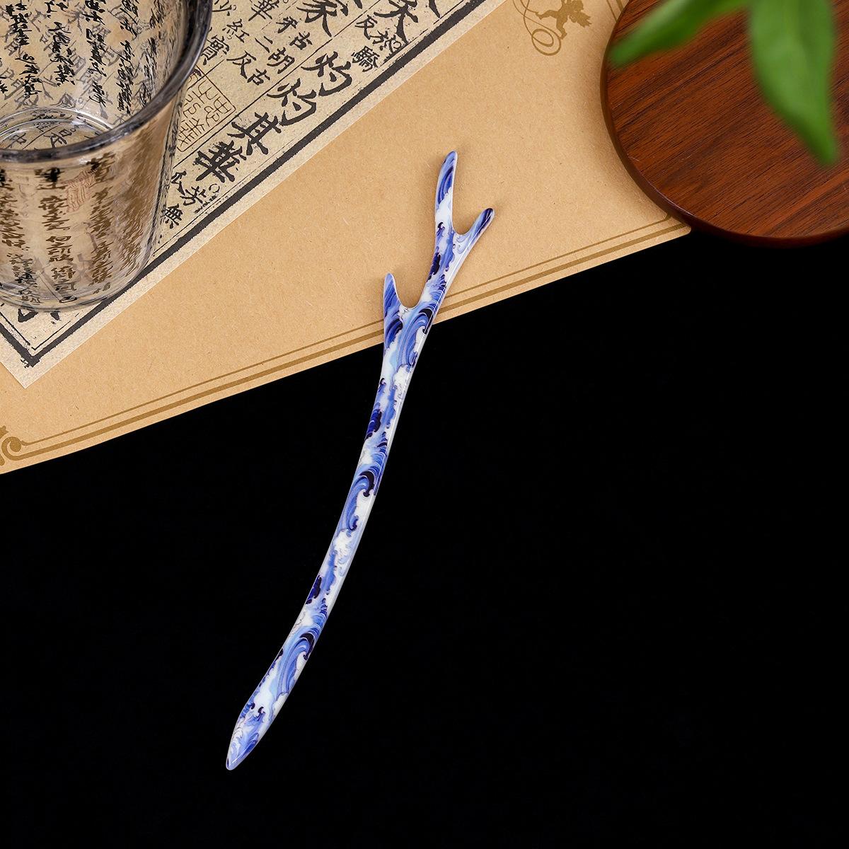 

Новая китайская классическая заколка для волос цвета селадон, акриловые заколки в китайском стиле, заколка для волос в стиле чонсам ханфу с чувством высокого класса