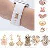 DIY Decoration Ring for IWatch/Galaxy Watch 4/Classic/3 Bracelet Band Silicone Watch Band Globe Decorative Nails