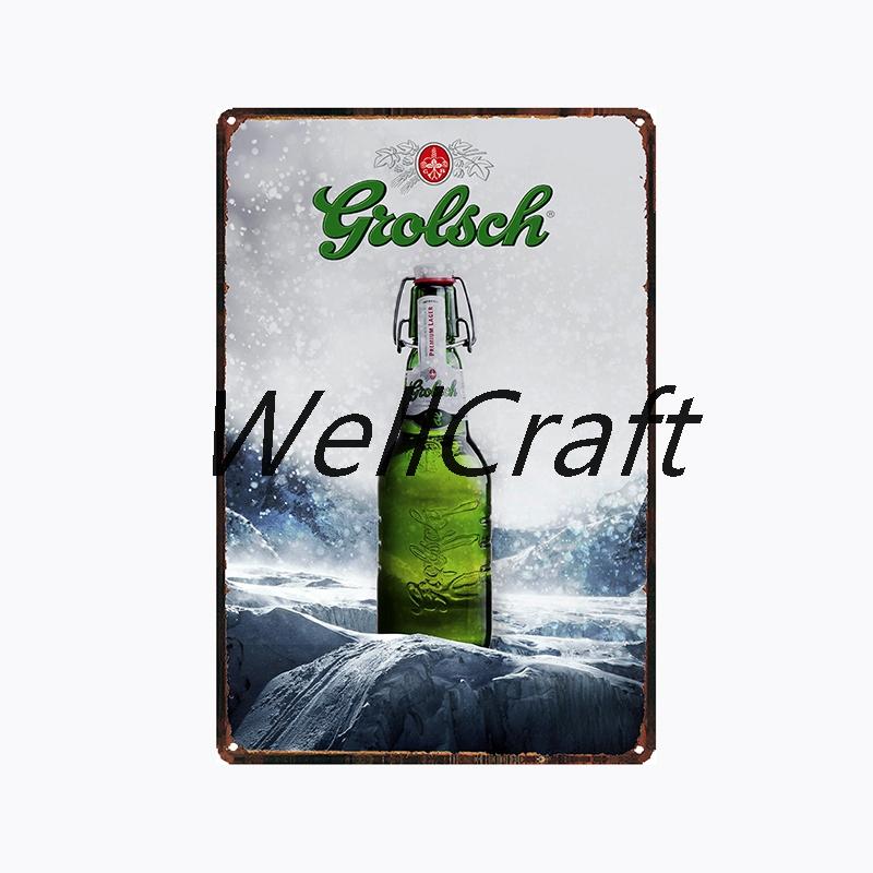 

[ WellCraft ] Grolsch Metal Tin sign Vintage Wall Plaque Decor WX-51-1 20x30cm（7.8x11.8inch）