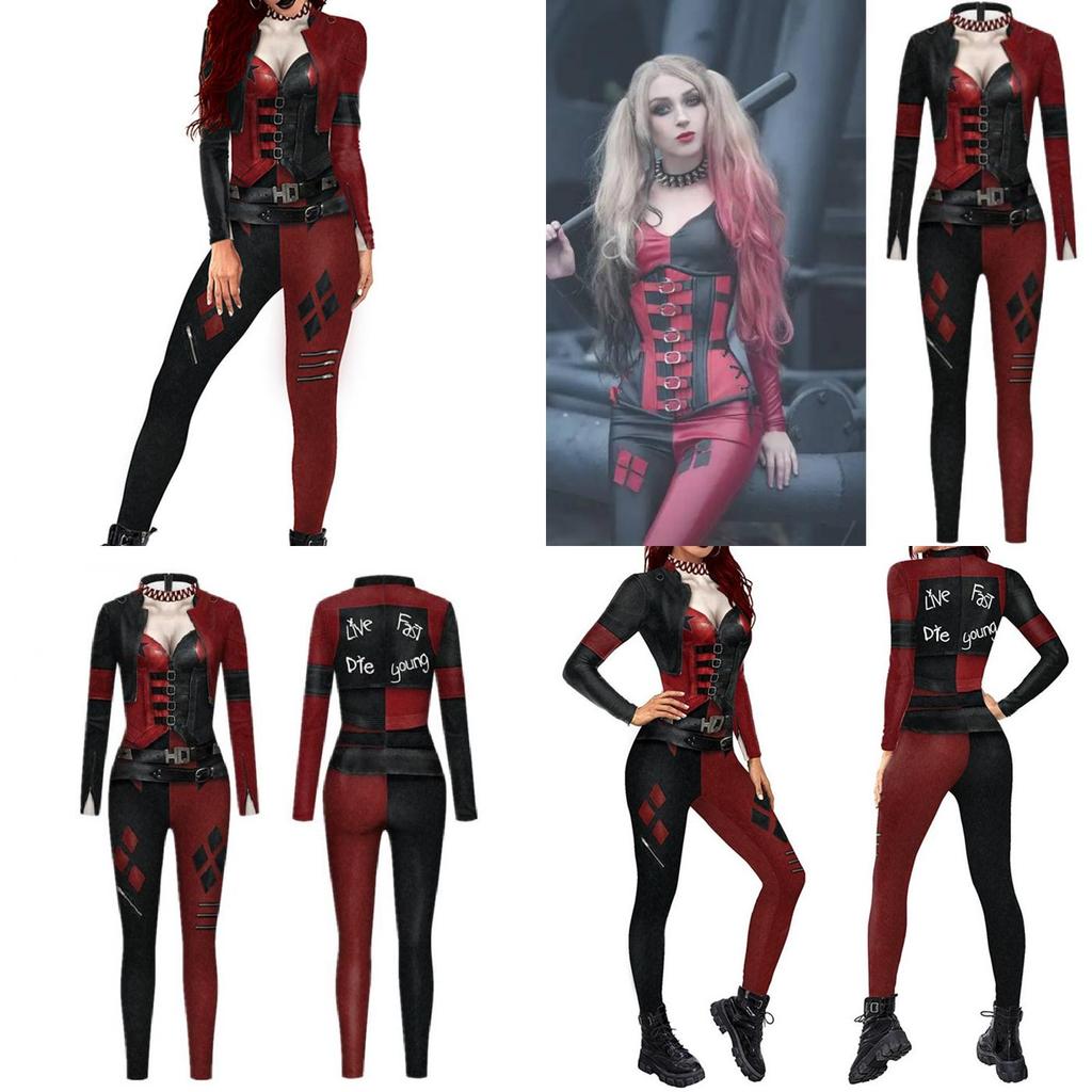 Disfraz de Cosplay de Harley Quinn para Halloween para Mujeres Juego de Rol