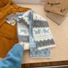 Fair Isle Style Winter Cashmere Scarves Snowflake Wool Shawl Jacquard Knitted Scarf  Autumn Winter