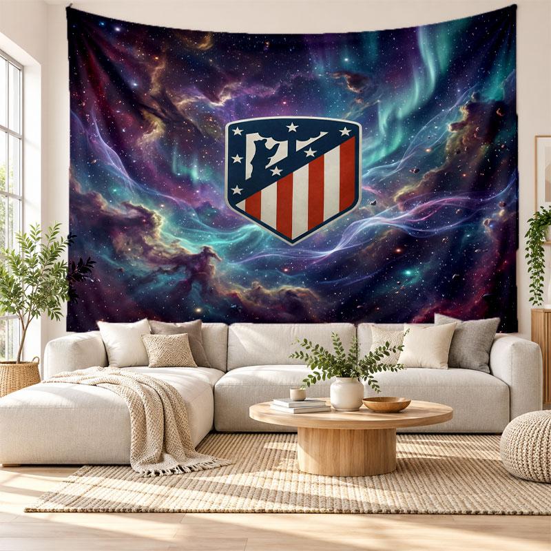 Atletico Madrid Wall Tapestry, Soft Fabric Wall Hanging, Decorative Backdrop For Bedroom Home Wall Art