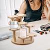 Multi Tier Desktop Display Stand Decorative Storage Rack Portable Wooden Storage Shelf  Table
