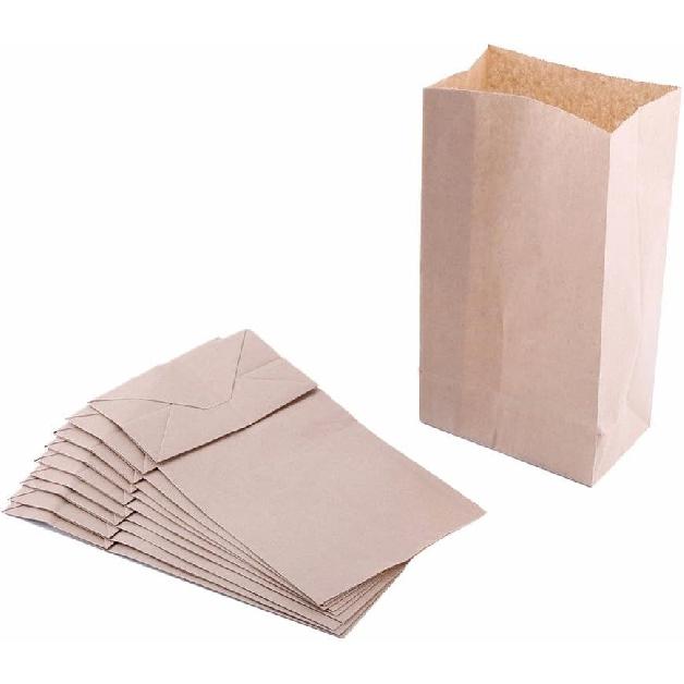 Extra Small Brown Paper Bags 3 x 2 x 6" party favors, X-Small ( 100 bags)