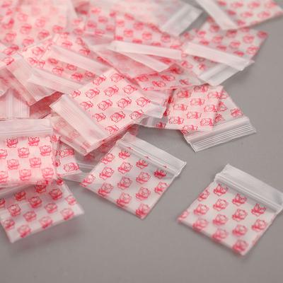 100 Adet Mini Kilitli Çanta Küçük Plastik Fermuarlı Çanta Ambalaj Hap Çanta