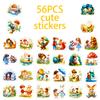 56 Fairy Tale World Cute Cartoon Graffiti Stickers Fun Children'S Handmade Reward Stickers