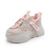 Thick-soled dad shoes women's 2025 summer new breathable mesh small inner height increase versatile lace-up casual women's shoes