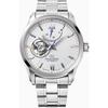 Orient Star RK-AT0004S Heren Automatisch Horloge, Semi-Skeleton, Mechanisch, Gemaakt in Japan, met 2 Jaar Fabrieksgarantie, Open Hart, Wit, Zilver