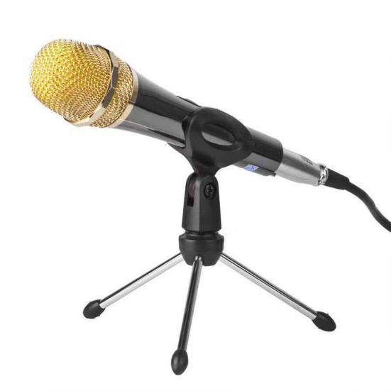 Adjustable Anti-slip Desktop Table Microphone Mount Tripod Holder with Clip