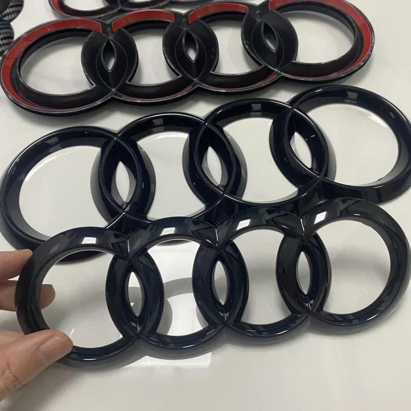 5Q A3 2014-2022 4 Ring Logo ABS Directly Covered Emblem Car Hood Front Grill Rear Trunk Emblem Badge A3 Refit AccessoryQ5 VSX23
