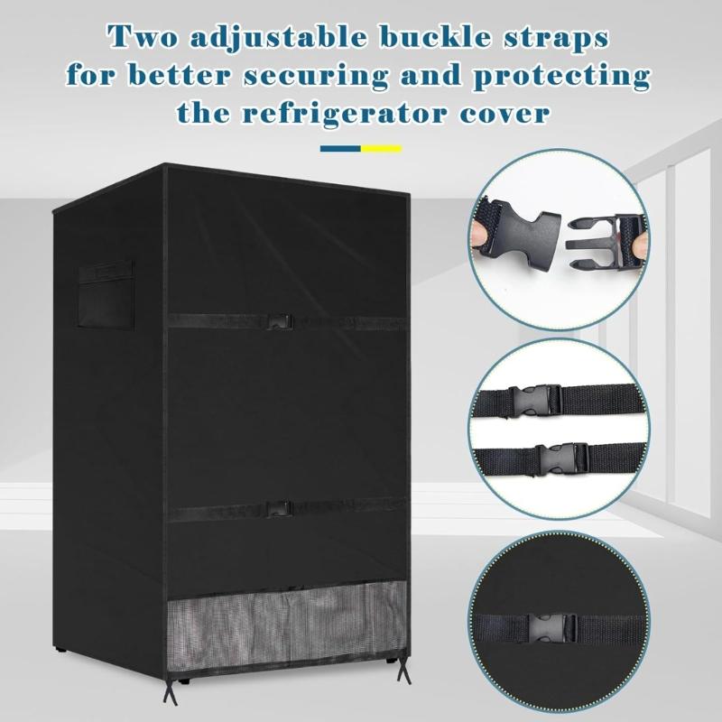 Outdoor Use Upright Freezer Cover Water Resistant Oxford Fabric Protectors Fits 56x58x86cm Compacts Refrigerators Dustproof