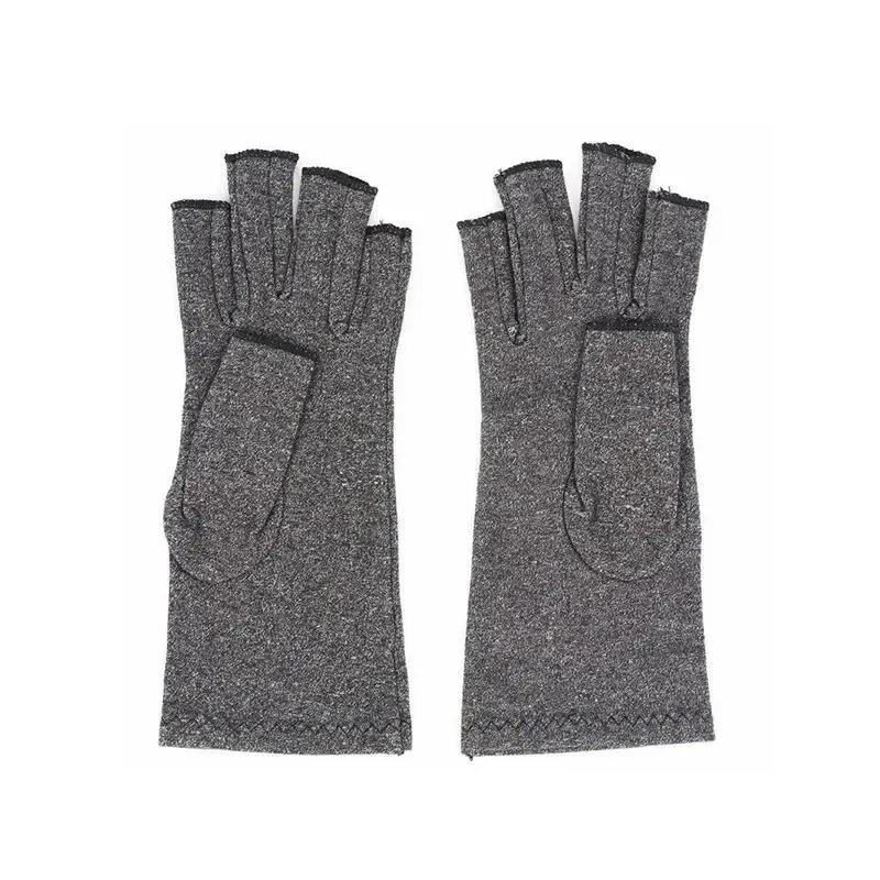 

Готовые перчатки Cross Border Fitness Sports Hemp Grey Half Knuckle, спортивные реабилитационные перчатки с клеем, нескользящие, компрессионные серый