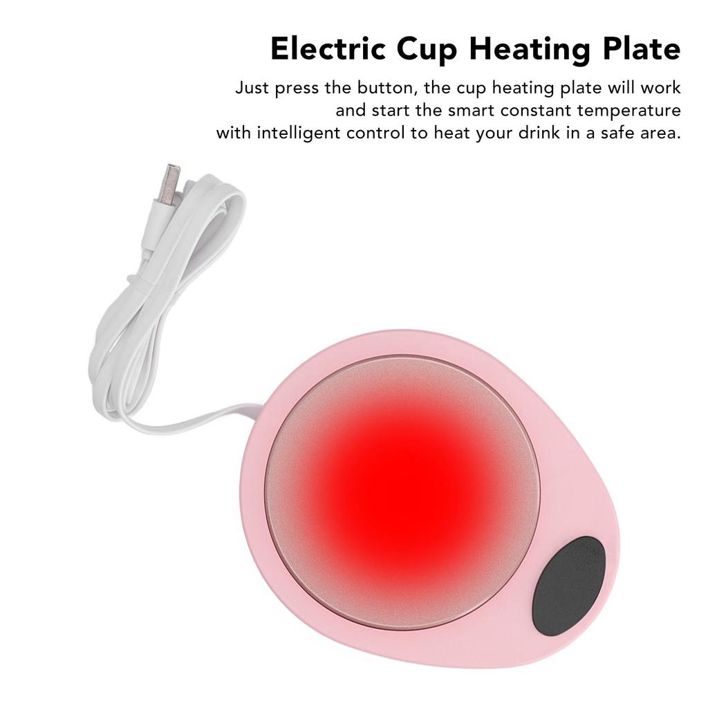 USB Mug Warmer Constant Temp Waterproof Electric Beverage Heating Plate for Ceramic Coffee Cups