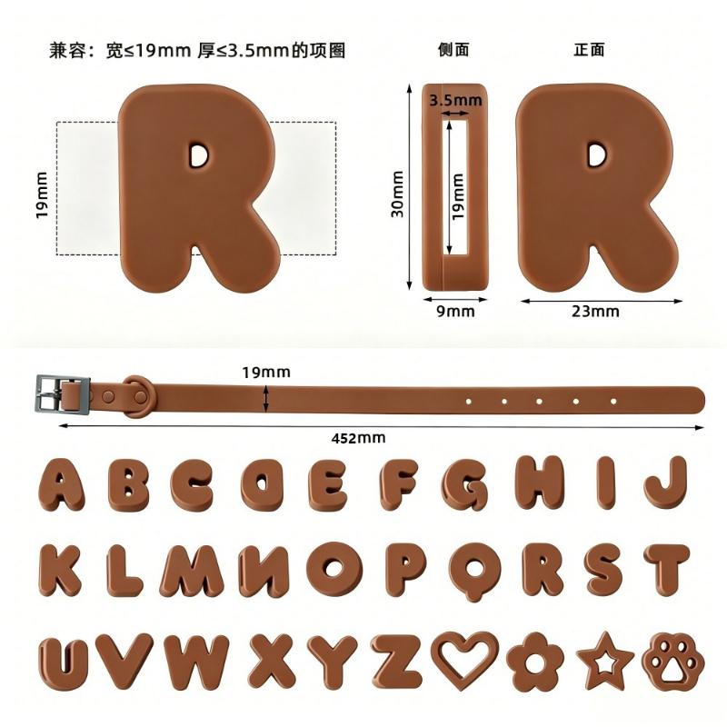 Siliconen Hondenhalsband Huisdier Naam Diy Cartoon Siliconen Kat Huisdier Halsband Hond Accessoires Voor Kleine Honden Puppy Accessoires