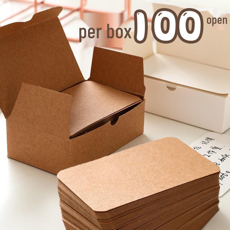 Compact Kraft Card Bookmark: Handy for English Word Memorization and DIY Messages