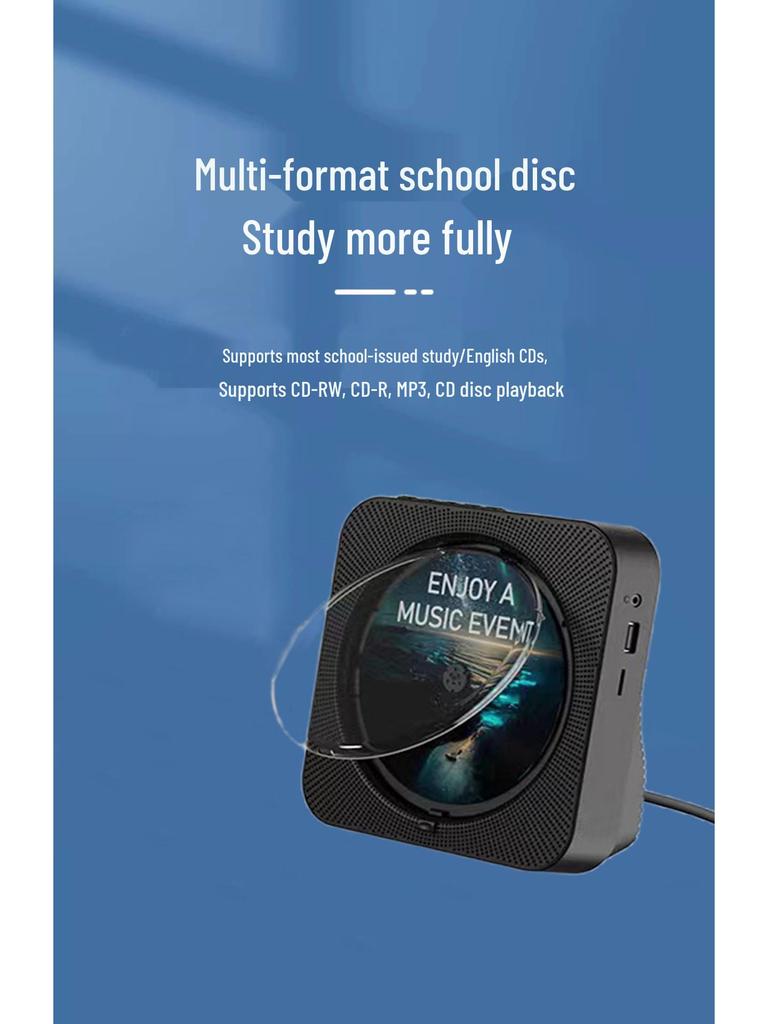 Children's Bluetooth English Learning CD Player with USB