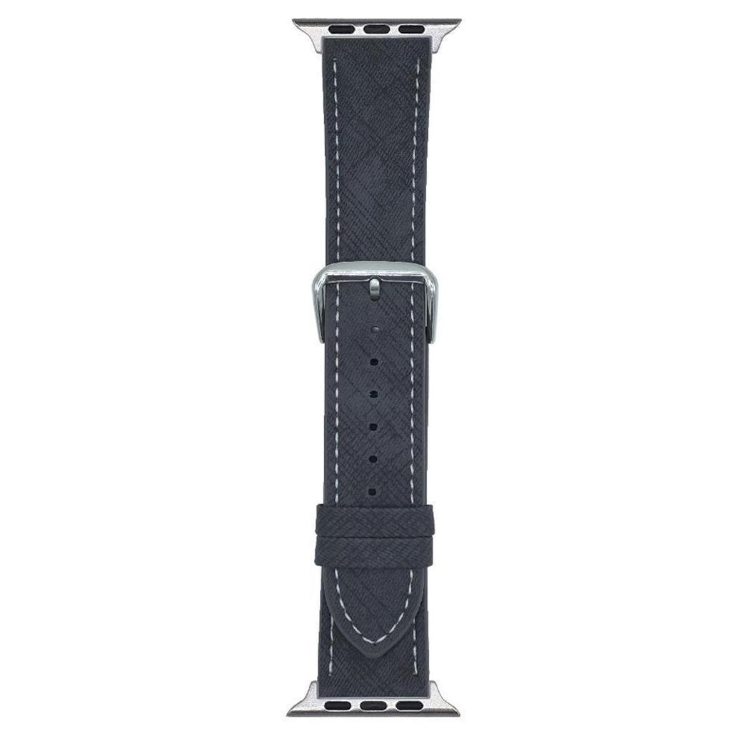 Watch Bands For Apple Watch Series 10 Ultra 9 8 7 SE 6 5 4 3 2 1 46mm 49mm 45mm 44mm 42mm Leather Wrist Strap with Steel Buckle