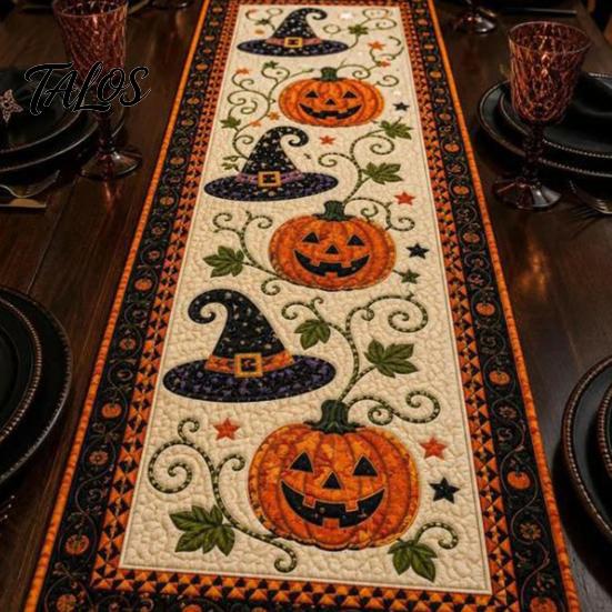 Decoración de Mesa de Comedor de Otoño Camino de Mesa de Otoño, Calabaza Acolchada Suministros Rústicos para Fiesta de la Cosecha Cubierta de Granja para Halloween, Café Resistente al Calor