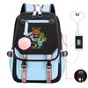 Personality Trend Cartoon Printing Double Shoulder College Style Student Leisure Schoolbag Multi-function Large Capacity