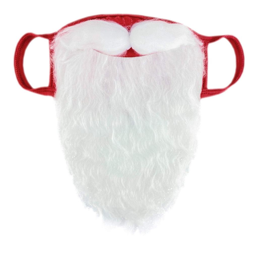 3PCS Santa Claus Mask And Beard Integrated Protective Dust-Proof Dress Up Mask