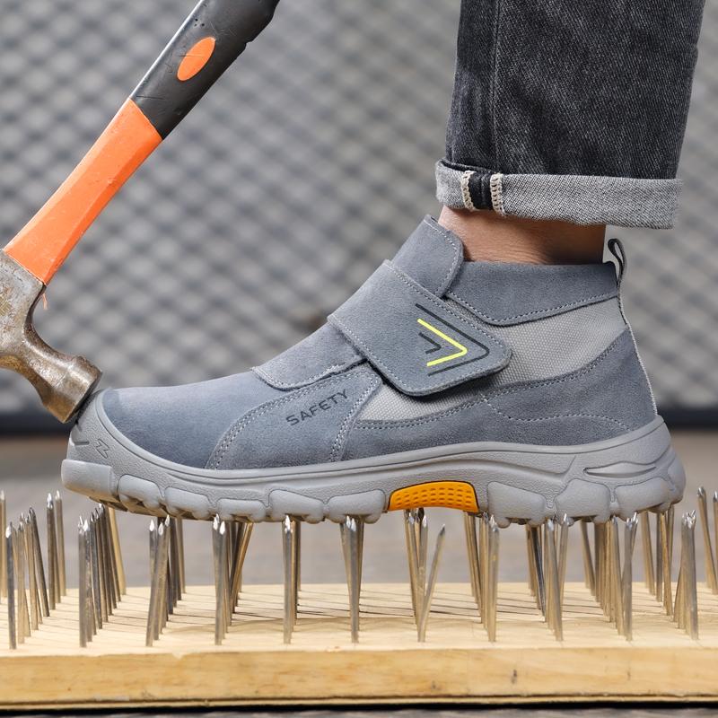 New Anti Scald Welding Safety Shoes Men Puncture-Proof Work Boots Indestructible Shoes Non-slip Protection Shoes Steel Toe Boots