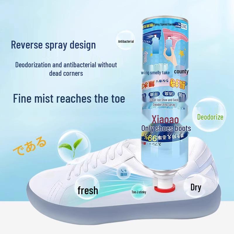 Shoe & Sock Deodorizer Spray: Eliminates Foot Odor, Freshens, and Sterilizes Shoes, Sneakers, and Cabinets.