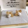Little Bee Pearl Earrings Femininity Small Stud Earrings Light Luxury Trend Earrings Earrings Pendant
