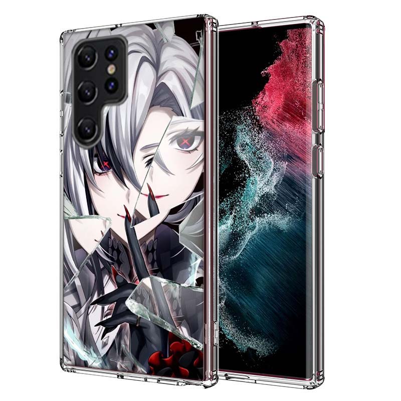 Arlecchino Genshin Impact Capa Phone Case For Samsung S26 Ultra S25 Edge Galaxy S23 S21 S20 S24 FE S22 S10 Plus Cover Clear TPU