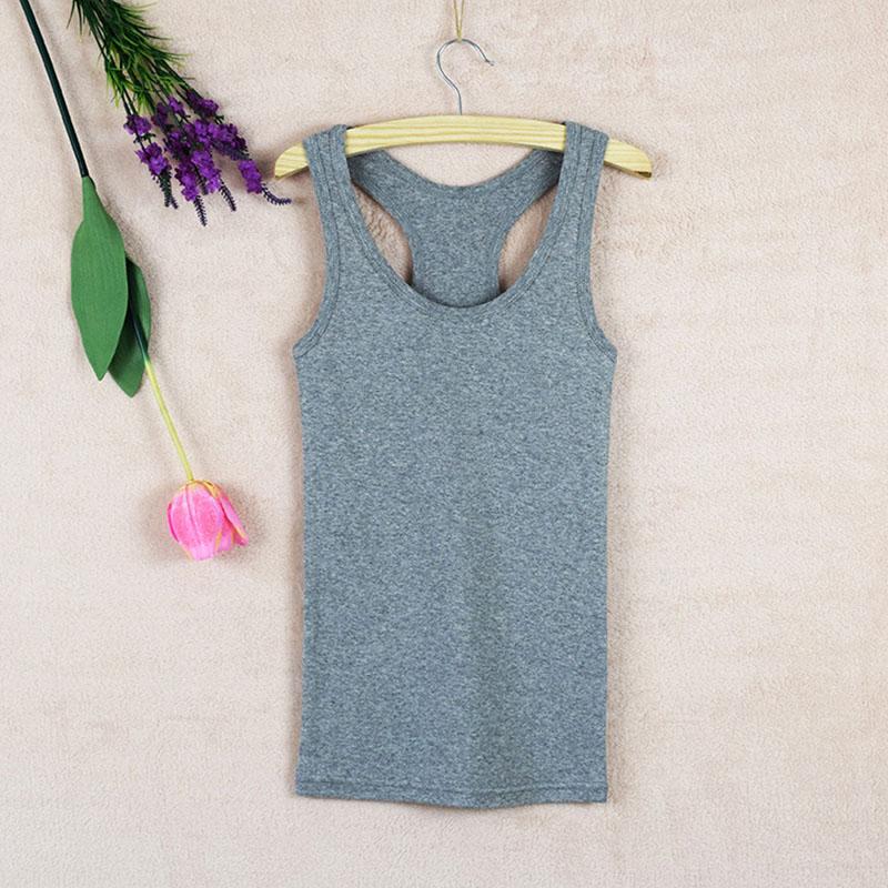 Damen Baumwoll Racerback Tanktop Hochelastisch Figurbetont Slim Fit Rückenfrei Lässig Urban Style Übergröße Layering Essential Innen- und Oberbekleidung