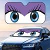 Purple Phantom Large-Eye Sun Visor Foldable Universal Car Windshield Sun Shade UV Protection Heat Insulation Foldable Cover