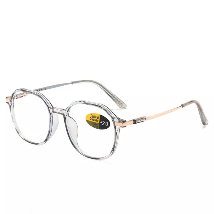 

Reading Glasses Women Anti Blue Light Clear Eyeglasses Ultralight Vintage Polygon Hyperopia Glasses +100 To +400 1
